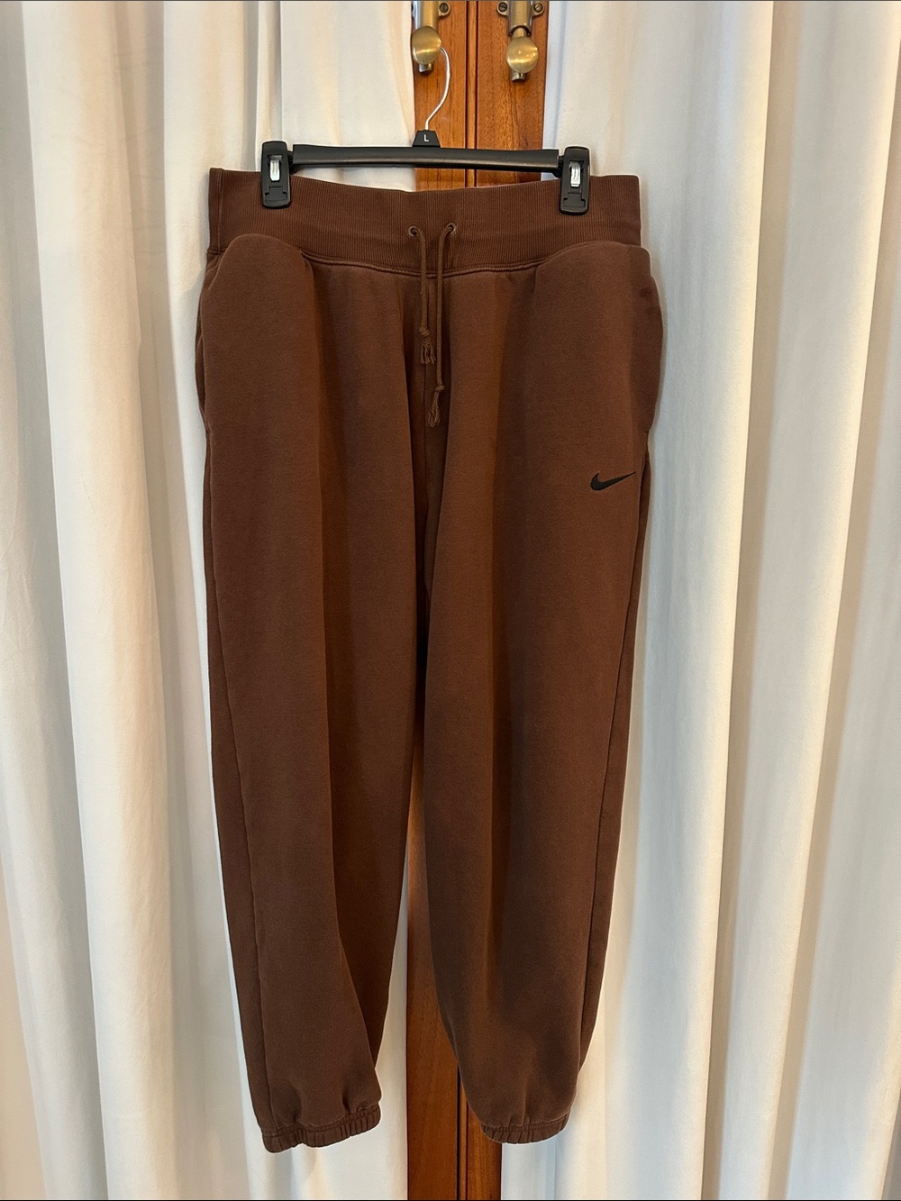 Nike Women's Dark Brown Drawstring Track Pants